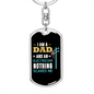 Dad And Electrician Swivel Keychain Dog Tag Stainless Steel or 18k Gold-Express Your Love Gifts