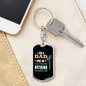 Dad And Electrician Swivel Keychain Dog Tag Stainless Steel or 18k Gold-Express Your Love Gifts