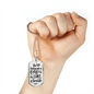Dad And Girl Daughter To Dad Necklace Stainless Steel or 18k Gold Dog Tag 24" Chain-Express Your Love Gifts