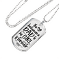 Dad And Girl Daughter To Dad Necklace Stainless Steel or 18k Gold Dog Tag 24" Chain-Express Your Love Gifts