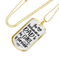 Dad And Girl Daughter To Dad Necklace Stainless Steel or 18k Gold Dog Tag 24" Chain-Express Your Love Gifts