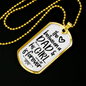 Dad And Girl Daughter To Dad Necklace Stainless Steel or 18k Gold Dog Tag 24" Chain-Express Your Love Gifts