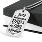 Dad And Girl Daughter To Dad Necklace Stainless Steel or 18k Gold Dog Tag 24" Chain-Express Your Love Gifts