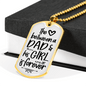Dad And Girl Daughter To Dad Necklace Stainless Steel or 18k Gold Dog Tag 24" Chain-Express Your Love Gifts