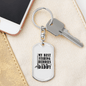 Dad Best Fishing Buddies Keychain Stainless Steel or 18k Gold Dog Tag Keyring-Express Your Love Gifts