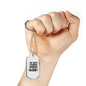 Dad Best Fishing Buddies Necklace Stainless Steel or 18k Gold Dog Tag 24" Chain-Express Your Love Gifts