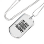 Dad Best Fishing Buddies Necklace Stainless Steel or 18k Gold Dog Tag 24" Chain-Express Your Love Gifts