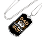 Dad Birthday Boy Necklace Stainless Steel or 18k Gold Dog Tag 24" Chain-Express Your Love Gifts