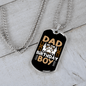 Dad Birthday Boy Necklace Stainless Steel or 18k Gold Dog Tag 24" Chain-Express Your Love Gifts