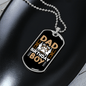 Dad Birthday Boy Necklace Stainless Steel or 18k Gold Dog Tag 24" Chain-Express Your Love Gifts