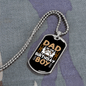 Dad Birthday Boy Necklace Stainless Steel or 18k Gold Dog Tag 24" Chain-Express Your Love Gifts