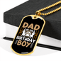 Dad Birthday Boy Necklace Stainless Steel or 18k Gold Dog Tag 24" Chain-Express Your Love Gifts