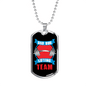 Dad Bod Lifting Team Dog Tag Stainless Steel or 18k Gold 24" Chain-Express Your Love Gifts