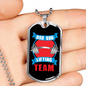 Dad Bod Lifting Team Dog Tag Stainless Steel or 18k Gold 24" Chain-Express Your Love Gifts
