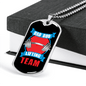 Dad Bod Lifting Team Dog Tag Stainless Steel or 18k Gold 24" Chain-Express Your Love Gifts