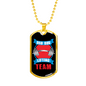 Dad Bod Lifting Team Dog Tag Stainless Steel or 18k Gold 24" Chain-Express Your Love Gifts