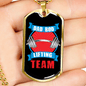 Dad Bod Lifting Team Dog Tag Stainless Steel or 18k Gold 24" Chain-Express Your Love Gifts
