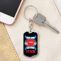 Dad Bod Lifting Team Swivel Keychain Dog Tag Stainless Steel or 18k Gold-Express Your Love Gifts