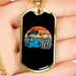 Dad Cool Reel Fishing Necklace Stainless Steel or 18k Gold Dog Tag 24" Chain-Express Your Love Gifts
