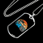 Dad Cool Reel Fishing Necklace Stainless Steel or 18k Gold Dog Tag 24" Chain-Express Your Love Gifts