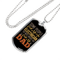 Dad Electrician Necklace Stainless Steel or 18k Gold Dog Tag 24" Chain-Express Your Love Gifts