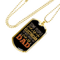 Dad Electrician Necklace Stainless Steel or 18k Gold Dog Tag 24" Chain-Express Your Love Gifts