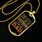 Dad Electrician Necklace Stainless Steel or 18k Gold Dog Tag 24" Chain-Express Your Love Gifts
