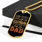 Dad Electrician Necklace Stainless Steel or 18k Gold Dog Tag 24" Chain-Express Your Love Gifts