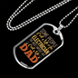 Dad Electrician Necklace Stainless Steel or 18k Gold Dog Tag 24" Chain-Express Your Love Gifts