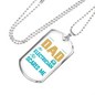 Dad Electrician ScAres Me Necklace Stainless Steel or 18k Gold Dog Tag 24" Chain-Express Your Love Gifts