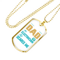 Dad Electrician ScAres Me Necklace Stainless Steel or 18k Gold Dog Tag 24" Chain-Express Your Love Gifts