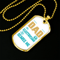 Dad Electrician ScAres Me Necklace Stainless Steel or 18k Gold Dog Tag 24" Chain-Express Your Love Gifts