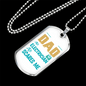 Dad Electrician ScAres Me Necklace Stainless Steel or 18k Gold Dog Tag 24" Chain-Express Your Love Gifts