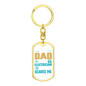 Dad Electrician ScAres Me Swivel Keychain Dog Tag Stainless Steel or 18k Gold-Express Your Love Gifts