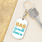 Dad Electrician ScAres Me Swivel Keychain Dog Tag Stainless Steel or 18k Gold-Express Your Love Gifts
