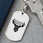 Dad Favorite Hunting Buddy Keychain Stainless Steel or 18k Gold Dog Tag Keyring-Express Your Love Gifts