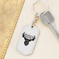 Dad Favorite Hunting Buddy Keychain Stainless Steel or 18k Gold Dog Tag Keyring-Express Your Love Gifts