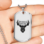 Dad Favorite Hunting Buddy Necklace Stainless Steel or 18k Gold Dog Tag 24" Chain-Express Your Love Gifts