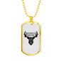 Dad Favorite Hunting Buddy Necklace Stainless Steel or 18k Gold Dog Tag 24" Chain-Express Your Love Gifts