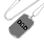 Dad Fighting Firefighter Gift Stainless Steel or 18k Gold Dog Tag 24" Chain-Express Your Love Gifts