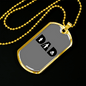 Dad Fighting Firefighter Gift Stainless Steel or 18k Gold Dog Tag 24" Chain-Express Your Love Gifts