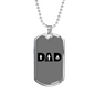 Dad Fighting Firefighter Gift Stainless Steel or 18k Gold Dog Tag 24" Chain-Express Your Love Gifts
