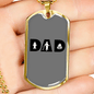 Dad Fighting Firefighter Gift Stainless Steel or 18k Gold Dog Tag 24" Chain-Express Your Love Gifts