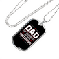 Dad Firefighter Legend Necklace Stainless Steel or 18k Gold Dog Tag 24" Chain-Express Your Love Gifts