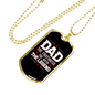 Dad Firefighter Legend Necklace Stainless Steel or 18k Gold Dog Tag 24" Chain-Express Your Love Gifts