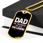 Dad Firefighter Legend Necklace Stainless Steel or 18k Gold Dog Tag 24" Chain-Express Your Love Gifts