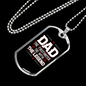 Dad Firefighter Legend Necklace Stainless Steel or 18k Gold Dog Tag 24" Chain-Express Your Love Gifts
