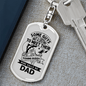 Dad Fishing Buddy Fishing Keychain Stainless Steel or 18k Gold Dog Tag Keyring-Express Your Love Gifts