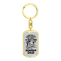 Dad Fishing Buddy Fishing Keychain Stainless Steel or 18k Gold Dog Tag Keyring-Express Your Love Gifts