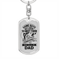 Dad Fishing Buddy Fishing Keychain Stainless Steel or 18k Gold Dog Tag Keyring-Express Your Love Gifts